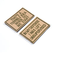 2 Pieces in My Defense I was Left Unsupervised &That's a Terrible Idea When Do We Start Coyote Tactical Military Morale Patch for Tactical Gear