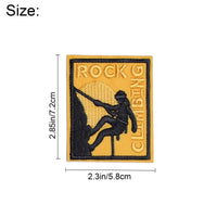 5Pcs Success Rock Climbing Embroidered Iron on Patch for Clothes, Iron-on Patches / Sew-on Appliques Patches for Clothing, Jackets, Backpacks, Caps, Jeans