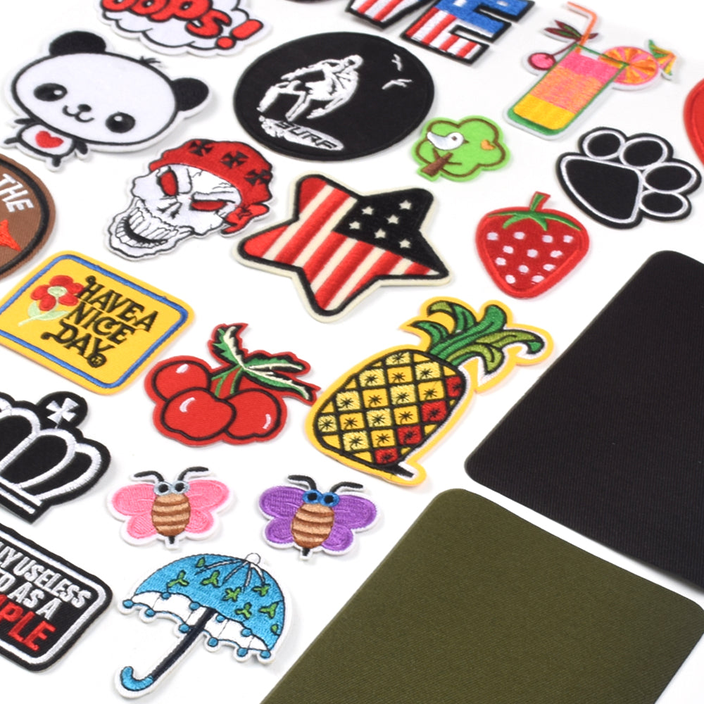 Cool Embroidered Iron on Patches, Cute Sewing Applique, Assorted for Girls 27PCS