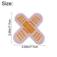 5Pcs Band Aid Embroidered Iron on Patch for Clothes, Iron-on Patches / Sew-on Appliques Patches for Clothing, Jackets, Backpacks, Caps, Jeans