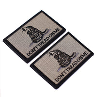 2 Pieces Don't Tread on Me Tactical Patch Military Morale Patch Brown