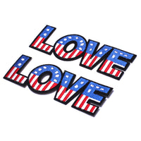 2 Pack American US Flag Patch, Embroidered Sew on Iron on Patches, Love and US Flag