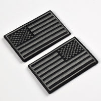 2 Pieces Tactical US American Flag Patch, Military USA United States of America Uniform Emblem Patches, Multitan-Reverse Balck