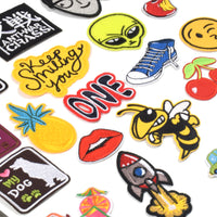 Words Slogan Cool Embroidered Iron on Patches, Cute Sewing Applique for Motorcycle Biker Jackets Jeans Backpacks Caps (22PCS)