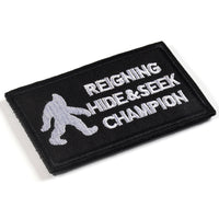 REIGNING HIDE & SEEK CHAMPION Patch, Black