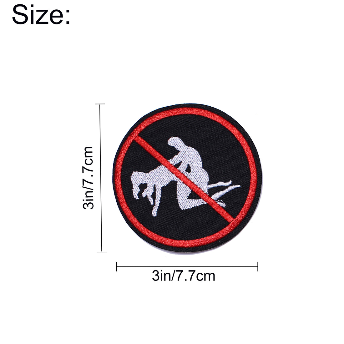 5Pcs Don't Make Love Patches Embroidered Iron on Patch for Clothes, Iron-on Patches / Sew-on Appliques Patches for Clothing, Jackets, Backpacks, Caps, Jeans