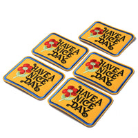 J.CARP Have a Nice Day Patches, Size 2.8 by 3.5 inch, 5PCS