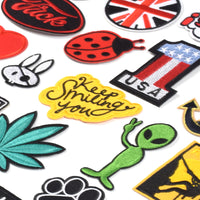 Cool Embroidered Iron on Patches, Cute Sewing Applique, Music Style 22PCS