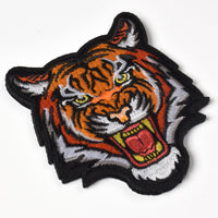 Tiger Embroidered Applique Hook and Loop Patch - The Roaring Bengal Striped Striped Souvenir