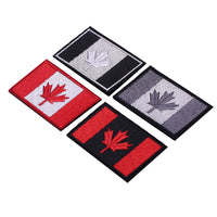 Canadian Flag Patches, Assorted Canada Maple Leaf 2x3 Inch Hook Loop Sticker Patch for Backpacks Hats Jackets, Set of 4