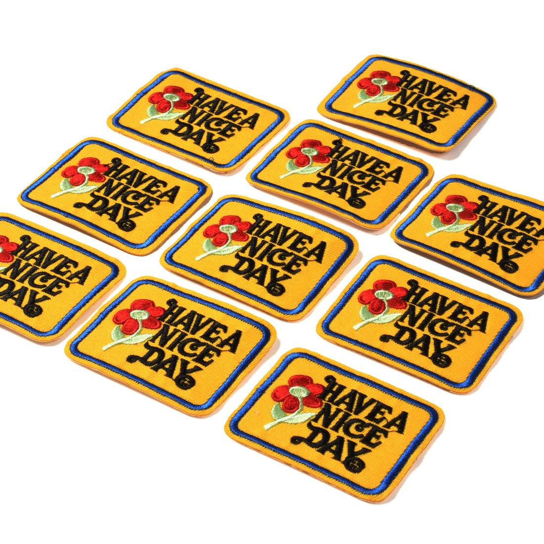 J.CARP Have a Nice Day Patches, Size 2.4 by 2.0 Inch, 10PCS