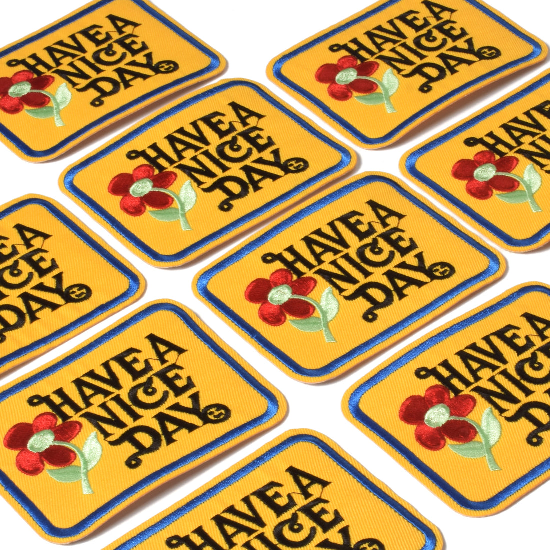 J.CARP Have a Nice Day Patches, Size 2.8 by 3.5 inch, 10PCS