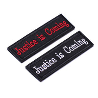 2 Pieces Justice is coming Tactical Patch