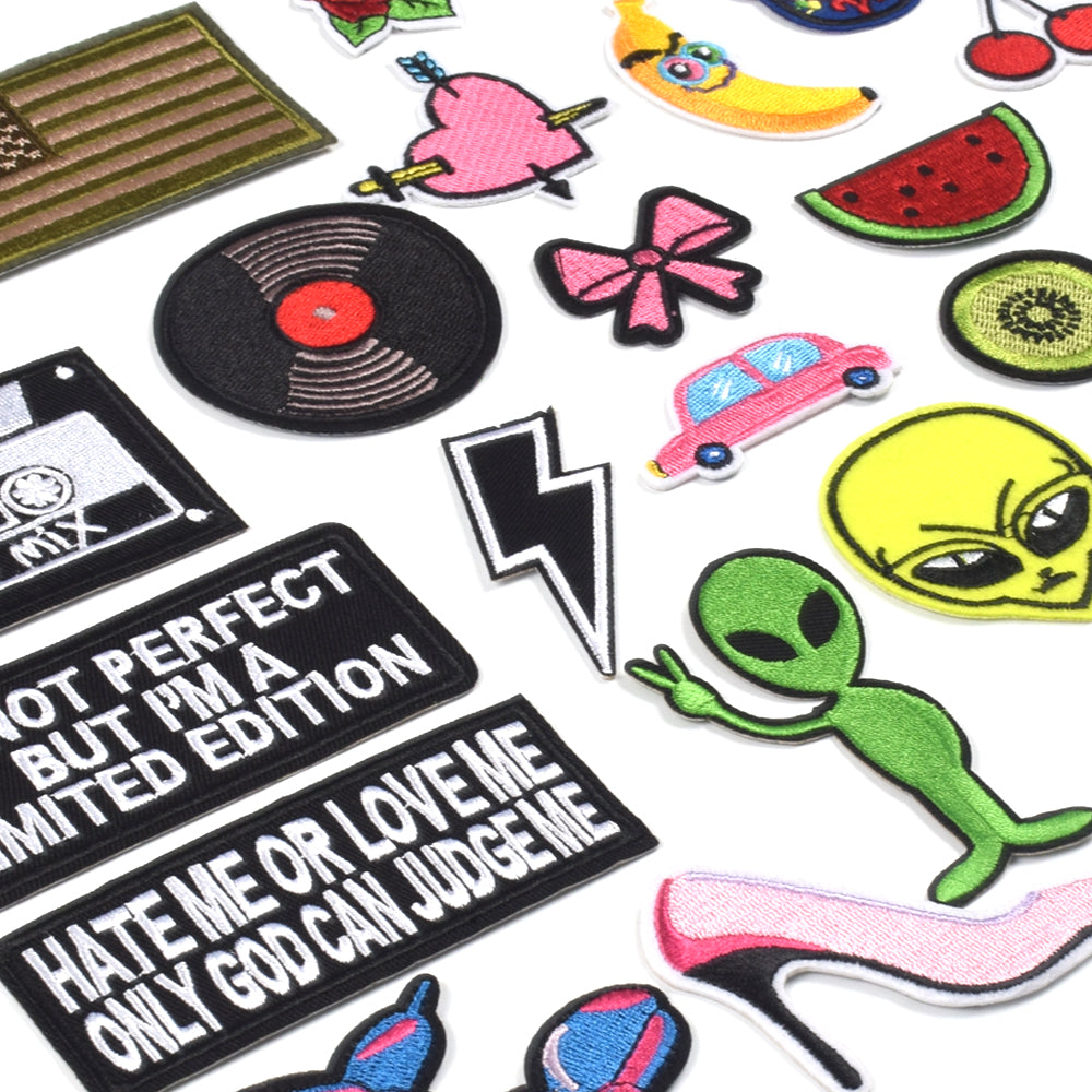 Cool Embroidered Iron on Patches, Cute Sewing Applique for Clothes Dress, Music Theme 27PCS