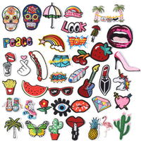 Embroidered Iron on Patches, Cute Sewing Applique for Clothes Dress, Assorted for Girls 40PCS