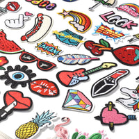 Embroidered Iron on Patches, Cute Sewing Applique for Clothes Dress, Assorted for Girls 40PCS