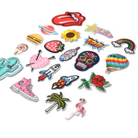 Embroidered Iron on Patches, Cute Sewing Applique for Clothes Dress, 20PCS