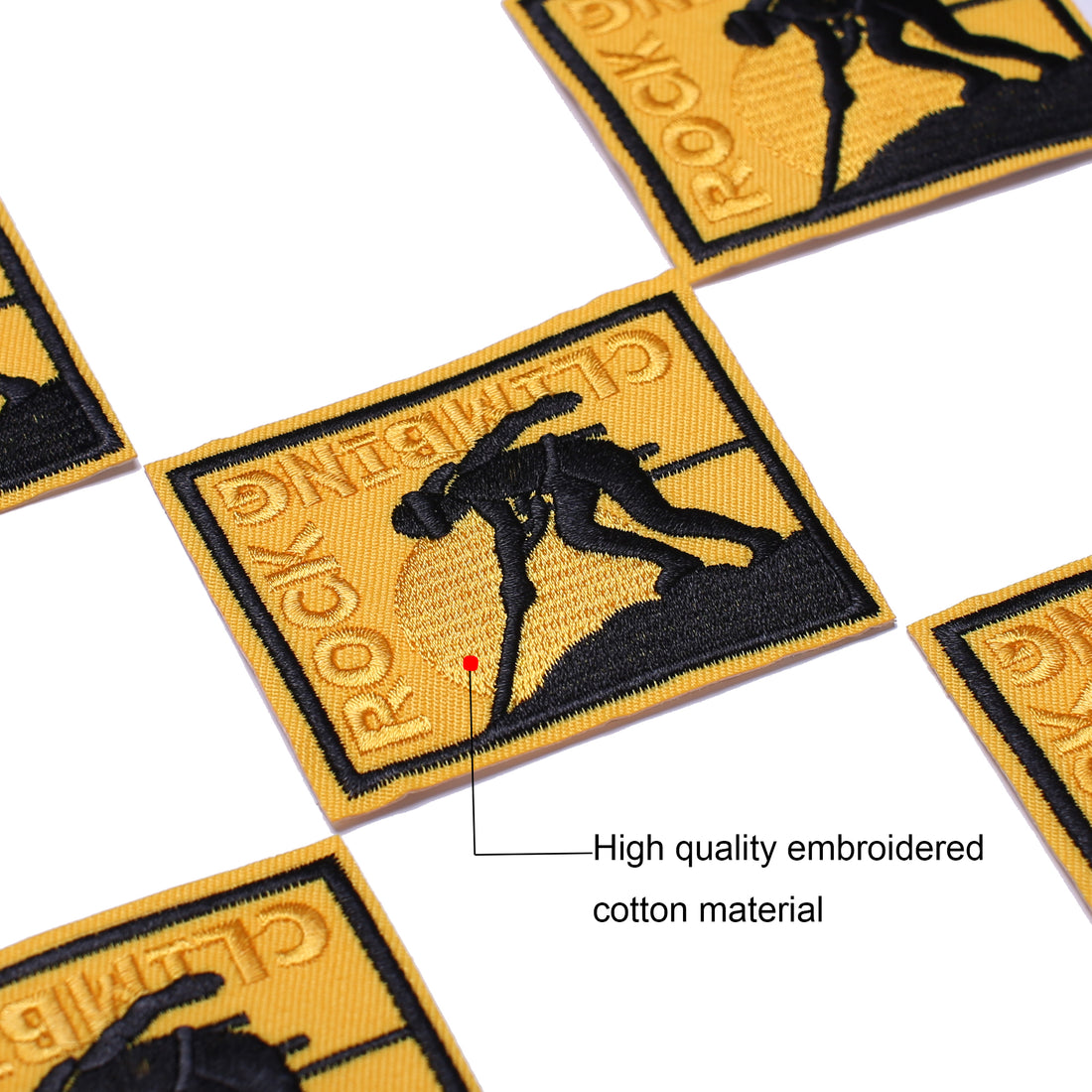 5Pcs Success Rock Climbing Embroidered Iron on Patch for Clothes, Iron-on Patches / Sew-on Appliques Patches for Clothing, Jackets, Backpacks, Caps, Jeans