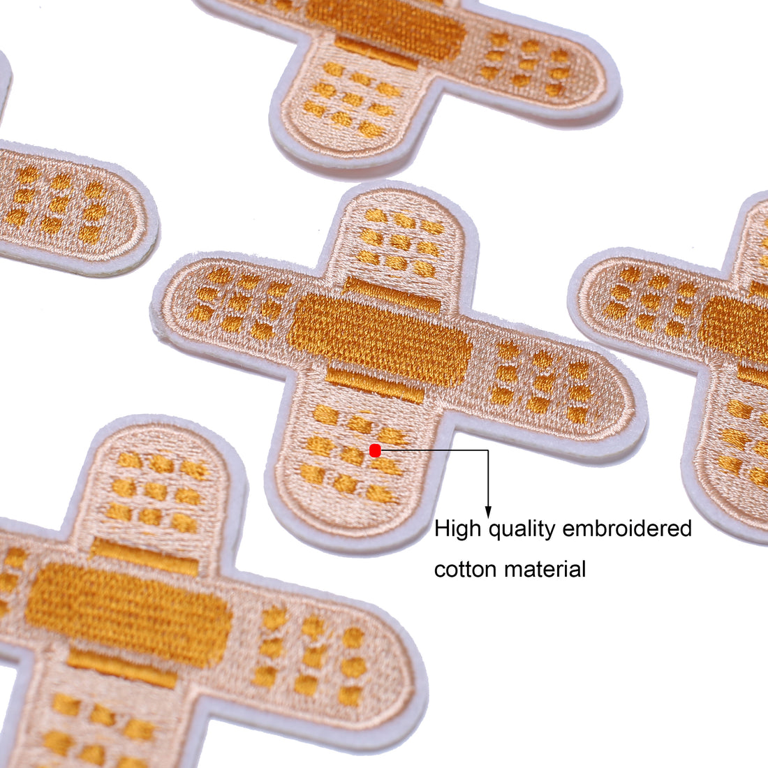 5Pcs Band Aid Embroidered Iron on Patch for Clothes, Iron-on Patches / Sew-on Appliques Patches for Clothing, Jackets, Backpacks, Caps, Jeans