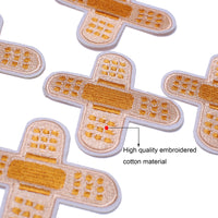 5Pcs Band Aid Embroidered Iron on Patch for Clothes, Iron-on Patches / Sew-on Appliques Patches for Clothing, Jackets, Backpacks, Caps, Jeans