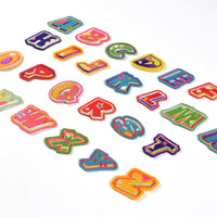 Iron on Sew on Letter Patches for Clothes, 26pcs Alphabet A to Z, Fruit