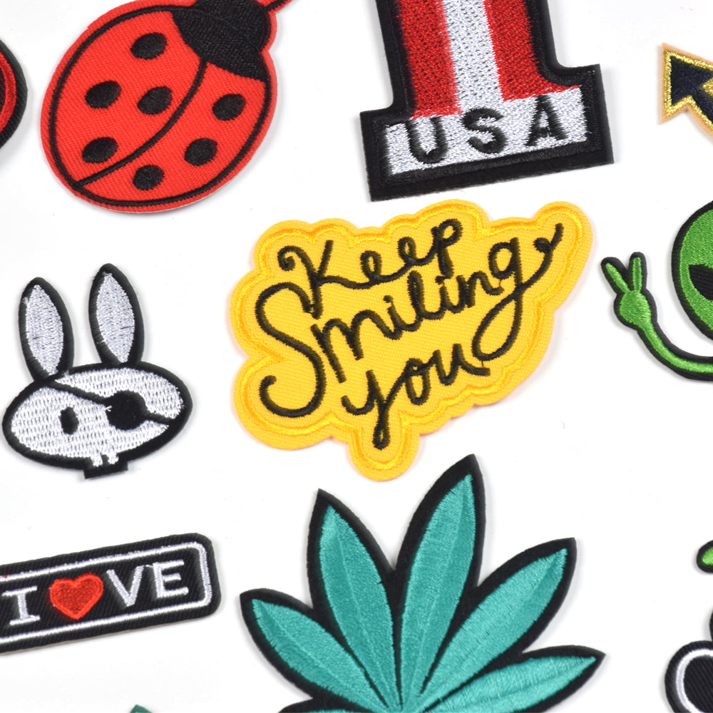 Cool Embroidered Iron on Patches, Cute Sewing Applique, Music Style 22PCS