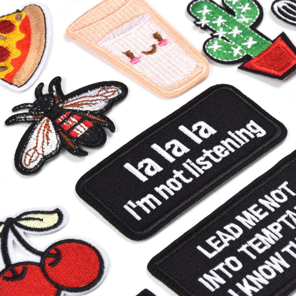 Embroidered Iron on Patches, Cute Sewing Applique for Jackets, Hats, Backpacks, Jeans, DIY Accessories, (22PCS)