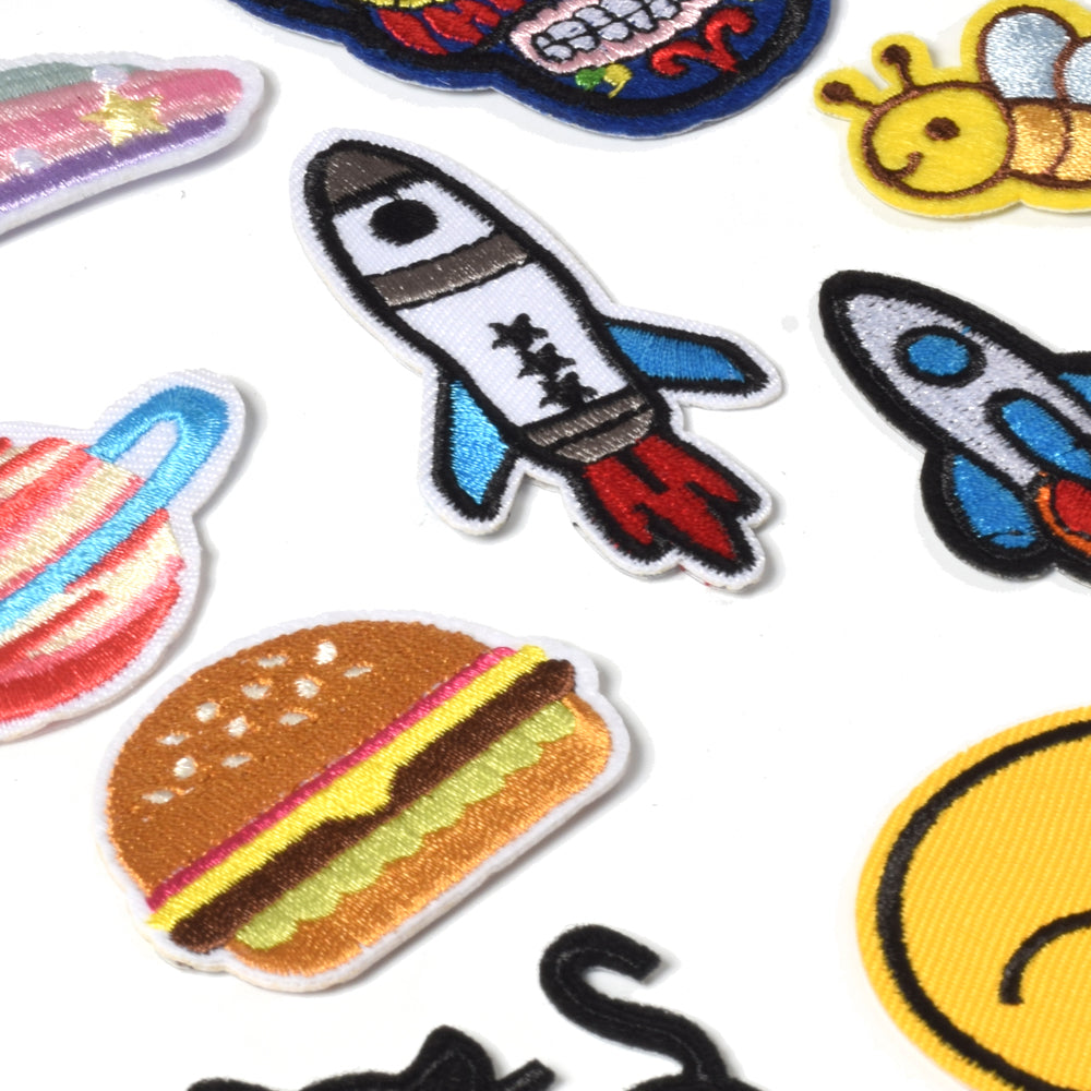 Embroidered Iron on Patches, Cute Sewing Applique for Jackets, Hats, Backpacks, Jeans, DIY Accessories, (22PCS)