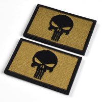 2 Pieces Dead Skull Tactical Patch - Foliage