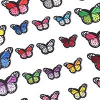 Butterfly Iron on Patches, Embroidered Sew Applique Repair Patch, 24PCS