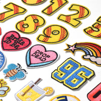 Embroidered Iron on Patches, Cute Sewing Applique for Clothes Dress, 43PCS