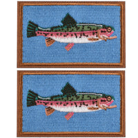 2Pcs Fishing Patches, Wildlife Tactical Patch - Trout