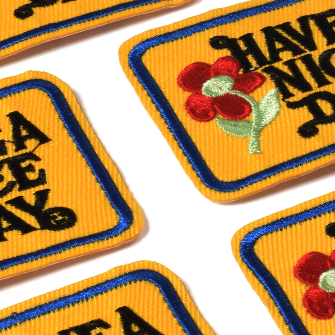 J.CARP Have a Nice Day Patches, Size 2.4 by 2.0 Inch, 5PCS