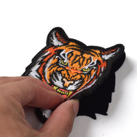Tiger Embroidered Applique Hook and Loop Patch - The Roaring Bengal Striped Striped Souvenir