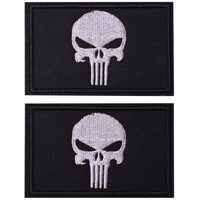 2 Pieces Dead Skull Tactical Patch - Black
