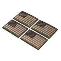 4 Pack American US Flag Patch, Embroidered Sew on Iron on Patches, 4PCS Green