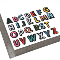 Iron on Sew on Letter Patches for Clothes, 26pcs Alphabet A to Z, Colorful