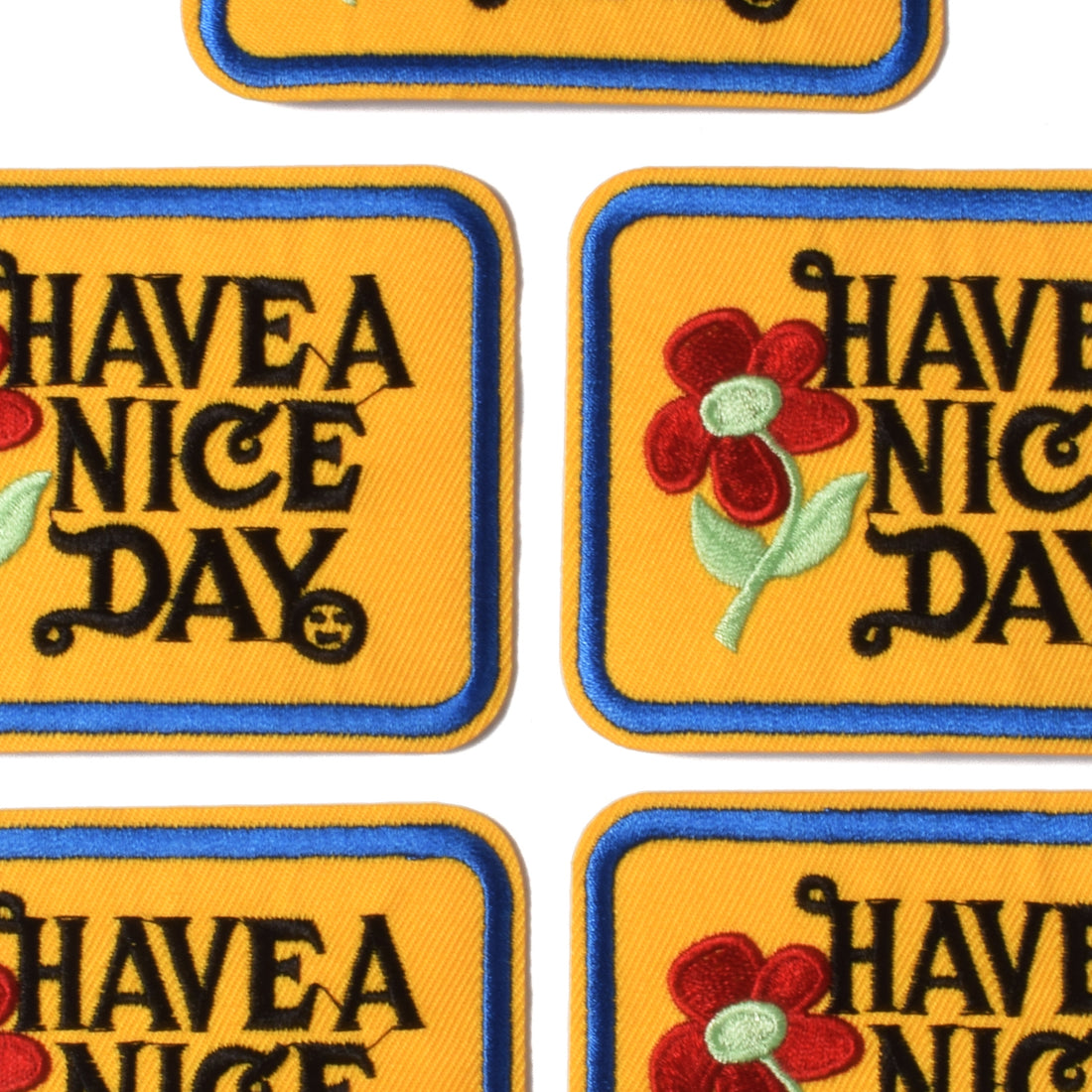 J.CARP Have a Nice Day Patches, Size 2.8 by 3.5 inch, 5PCS