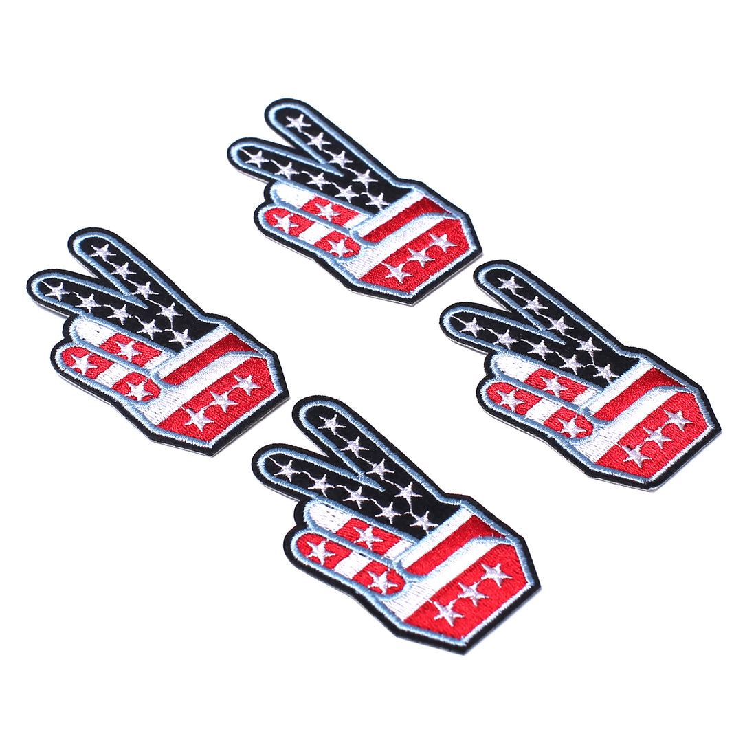 4 Pack American US Flag Patch, Embroidered Sew on Iron on Patches, Victory