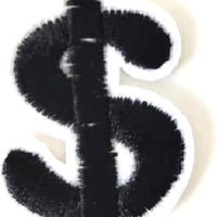 5Pcs Dollars Embroidered Iron on Patch for Clothes, Iron-on Patches / Sew-on Appliques Patches for Clothing, Jackets, Backpacks, Caps, Jeans
