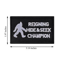 REIGNING HIDE & SEEK CHAMPION Patch, Black