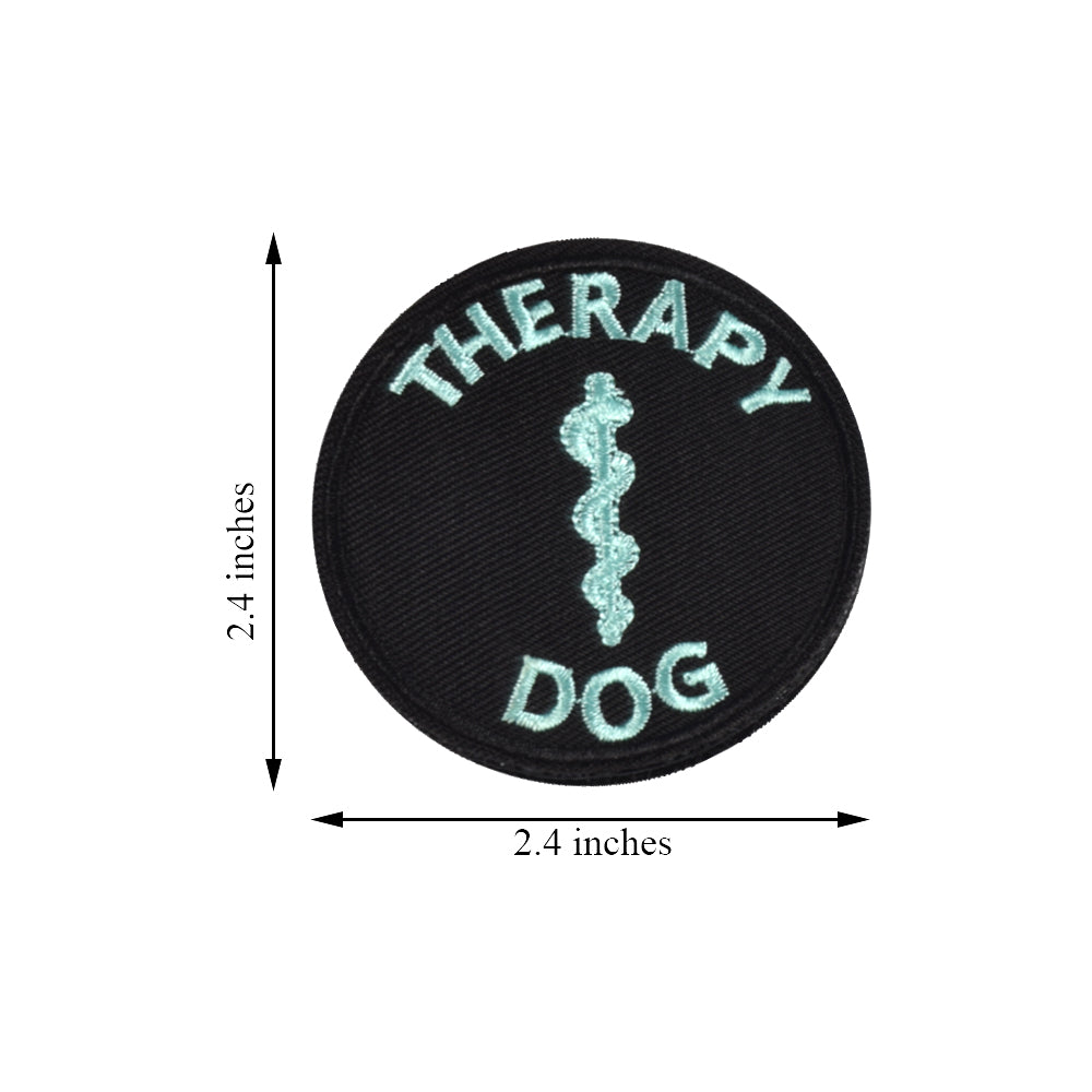 Glow In Dark Service Dog EMS Medic Paramedic Star of Life Therapy Dog Vests/Harnesses Emblem Embroidered Fastener Hook & Loop Patch
