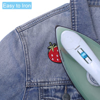 5Pcs Cute Strawberry Embroidered Iron on Patch for Clothes, Iron-on Patches / Sew-on Appliques Patches for Clothing, Jackets, Backpacks, Caps, Jeans