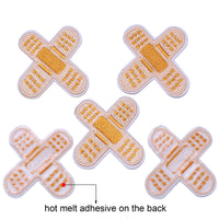 5Pcs Band Aid Embroidered Iron on Patch for Clothes, Iron-on Patches / Sew-on Appliques Patches for Clothing, Jackets, Backpacks, Caps, Jeans