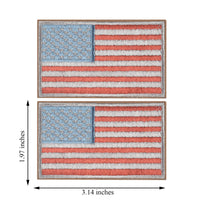 2 Pieces Tactical US American Flag Patch, Military USA United States of America Uniform Emblem Patches, Red & Blue