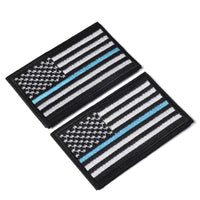 2 pieces-Tactical Police law enforcement Thin Blue Line United States Flag Patch
