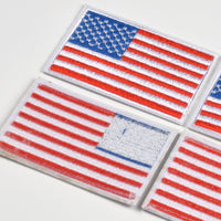 4 Pack American US Flag Patch, Embroidered Sew on Iron on Patches, 4PCS Red and Blue