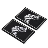 2Pcs Fishing Patches, Tactical Wildlife Largemouth Bass Patch, Black