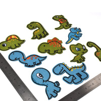 Embroidered Iron on Patches, Cute Sewing Applique for Clothes Dress, 10PCS Dinosaurs