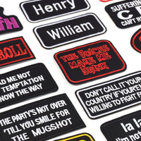 Words Slogan Cool Embroidered Iron on Patches, Cute Sewing Appliques, Let's Roll Set